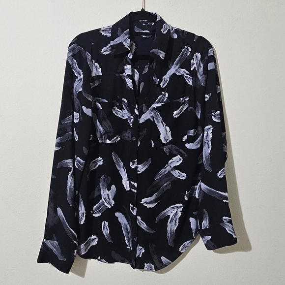 Express Feather Print Blouse - Picture 1 of 4